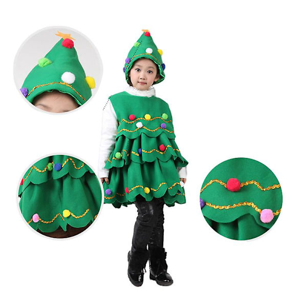 Barnens julgransdräkt accessoarer julgran hatt klänning 140