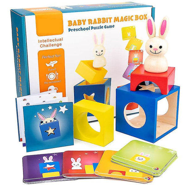 Baby trä pussel lådor Kanin Magic Box leksaker