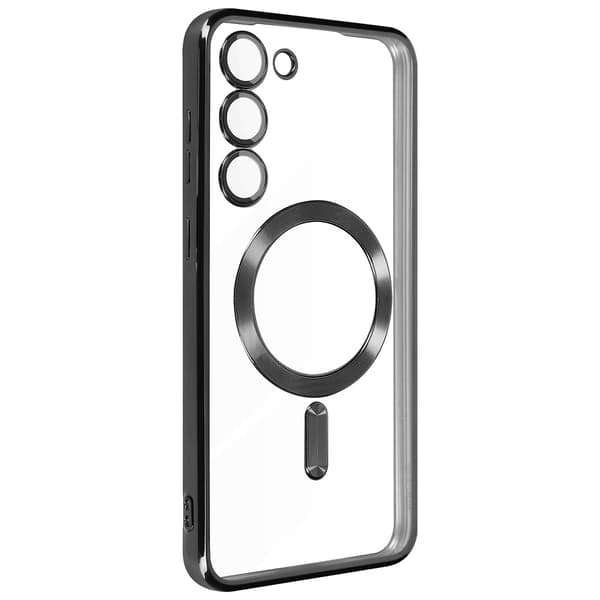 MagSafe Cover til S23, Kamerabeskyttelse, Transparent/Sort