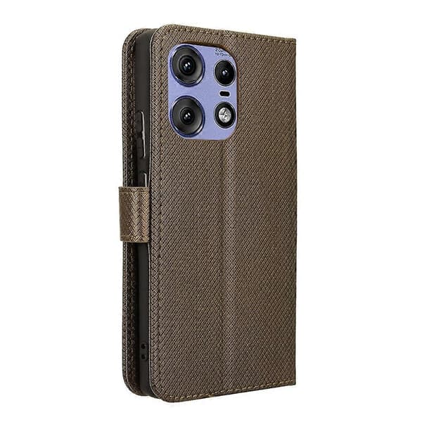 Diamanttekstur Etui til Motorola Edge 50 Pro Brown