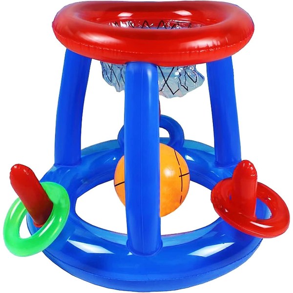 Poolleksaker Set Uppblåsbar set med bollar och uppblåsbar ringkastning,för barn och vuxna Simbassängleksaker1 Bask