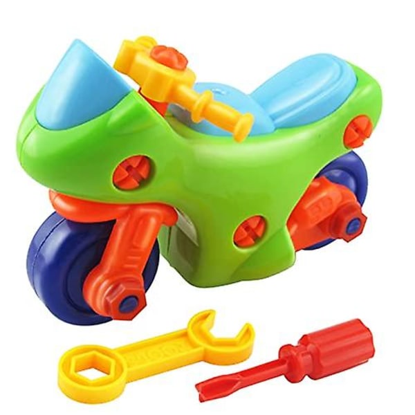 Rpporm Lasten opettavainen purku- ja kokoamistyöauto voidaan purkaa ja koota pieni junavaunu DIY-leluauto ruokakortit taaperoille G-random Color One Size