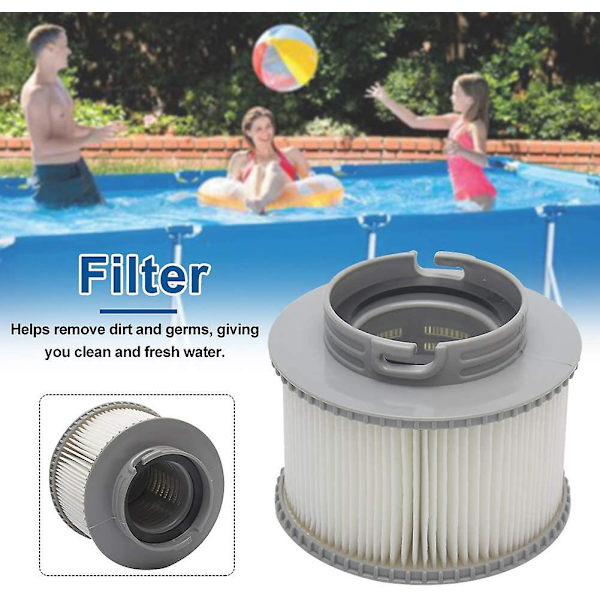 3 Spa Filterpatroner Til Mspa, Udskiftningsfilterpatroner til Swimmingpoolfilter (11*8,5 cm)