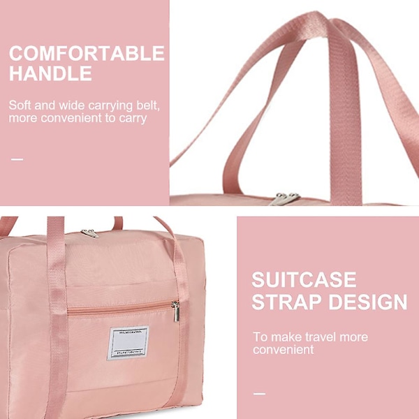 Resväska, Weekend Carry-on, Sport Fitness Väska, Sport Resväska, Övernattningsväska Pink