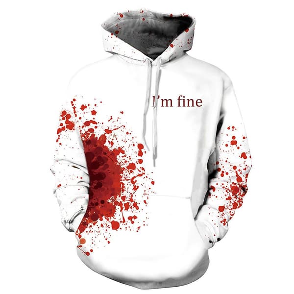 Halloween Blodig Hettegenser for Menn, Hettegenser style 4 L