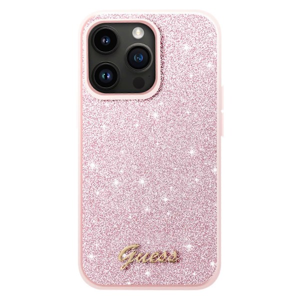 Deksel til iPhone 14 Pro Glitter Monokrom Finish, Rosa