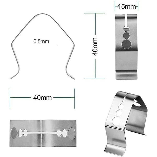 Probe Clip Holder, 3 stk. Termometerholder i rustfrit stål, BBQ Temperatur Clip til BBQ