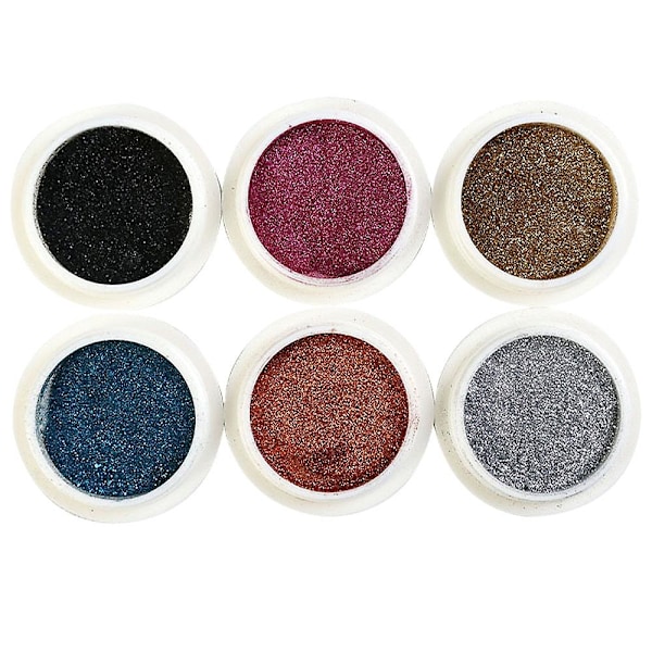 Nagelkonst Highlight Magic Mirror Powder, 6-färgskombination, All-match-kombination style  style4