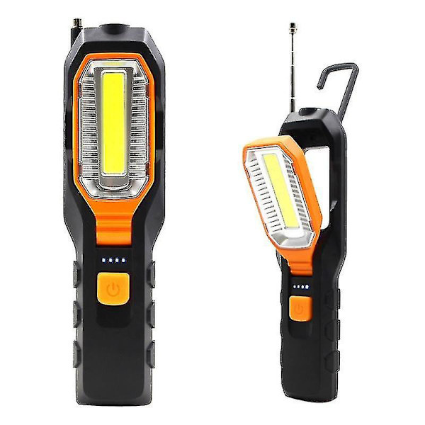 USB-laddningsbar LED-ficklampa arbetslampa LED-lampor   Stöd stativ svängbar krok för camping verkstad bilreparation Battery charge Blue