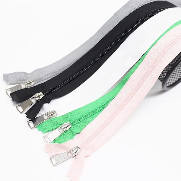 10 st 80 cm separerande nylon dragkedjor i bulk #5 jackkedjor för jackor rockar sömnad hantverk 10 färger blandade