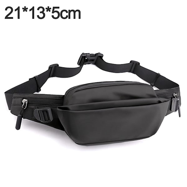 Crossbody Fanny Pack för män, stor vattentät midjeväska, trendig bröstbälte väska black