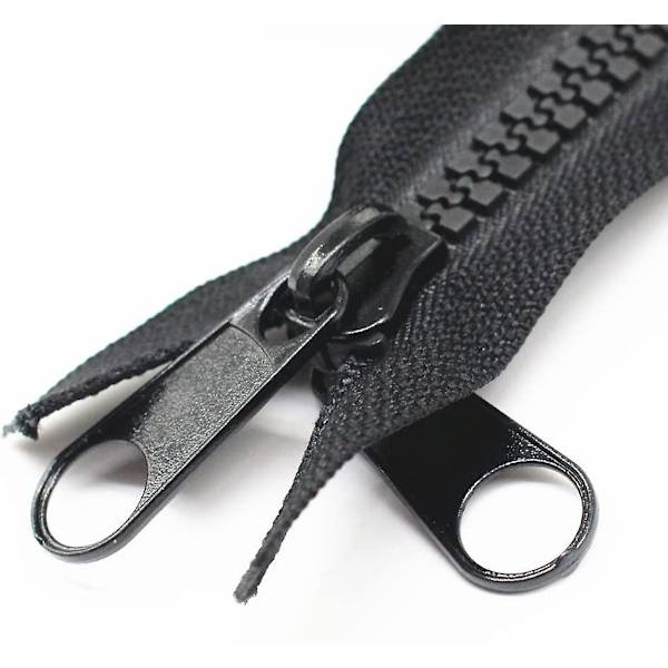 #10 72 tum Separerande Stora Plastblixtlås Svart Tejp Med Dubbel Dragflik Slider Heavy Duty Blixtlås För Sömnad, Sovsäck, Båt, Canvas, Överdrag,