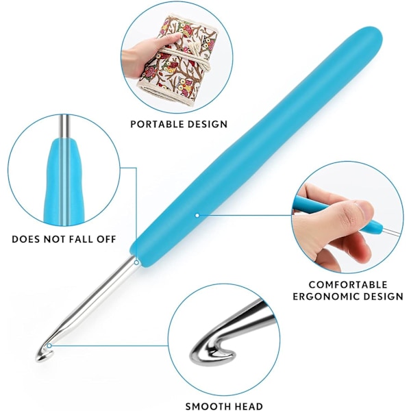 Virknålsset med Organizer-väska - Ergonomiskt Stickningsset för DIY-hantverkare och Nybörjare