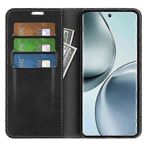 Skinnfodral Plånboksfodral för Realme 14 Pro 5G Black