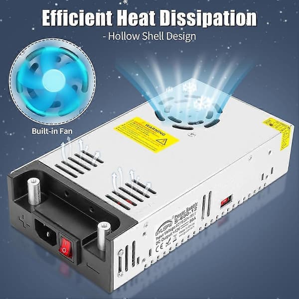 DC 12V 50A 600W Switching Power Adapter Sæt, Switching Converter 110 AC til 12 Volt DC Converter til