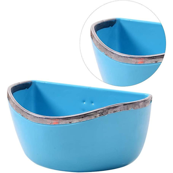 Kaninmatare - mat/vatten/höskål för iller kanin chinchilla hamster marsvin kanin, hängande kaninmatare - blå 14*11*7cm