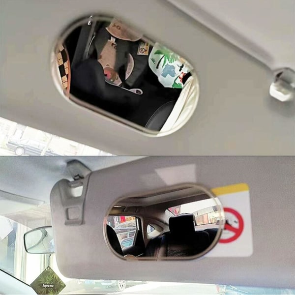 (oval) bilsolskyddsspegel, sminkspegel för fordon, självhäftande sminkspegel för lastbil, suv