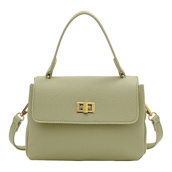 Retro Klassinen Kukkaro Clutch Laukku Pu Käsilaukku Piilotetulla Soljella Sopii Naisille. green