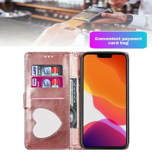 Glitter Paljetter Handledsrem Dragkedjeficka Plånbok Flip Läderfodral med Stativ för iPhone 13 Pr