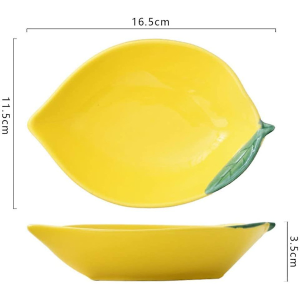 Keramisk aptitretare tallrik citron tallrik dessert tallrik sallad pasta skålar mat serveringsbricka för frukt ost dessert mellanmål