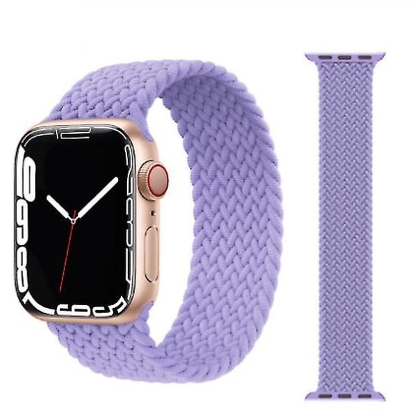 Lämplig för Iwatch-rem, enkel nylon elastisk vävd, Apple Watch Apple nylonrem Purple L