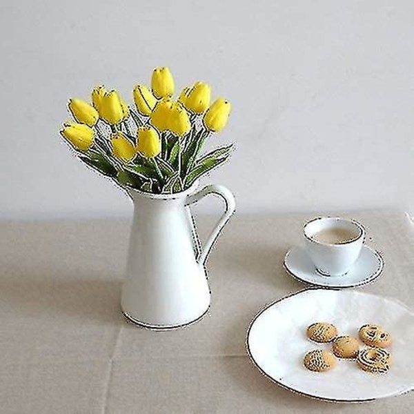 Konstgjord tulpan Holland Mini Tulpan Real Touch Blommor 24 st för DIY Hemfest Bröllopsdekor (blå)
