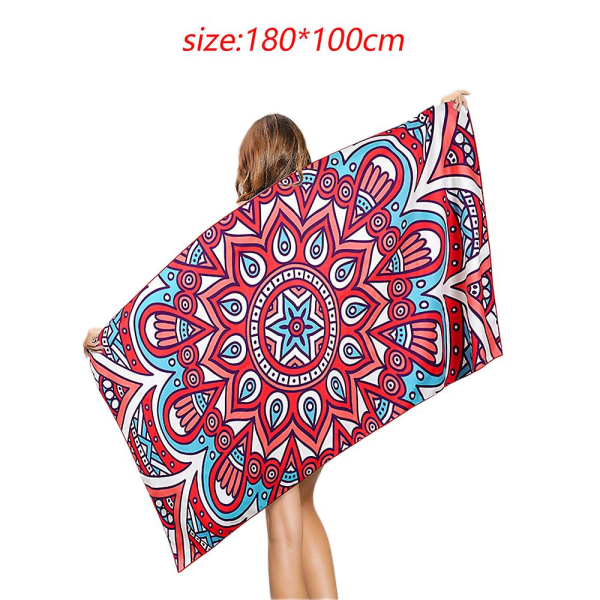 Hurtigtørkende Strandhåndkle For Reise - Ekstra Stor 80x160cm Oversized Svømme-, Basseng-, Yoga-, Reisehåndkle Pattern 4