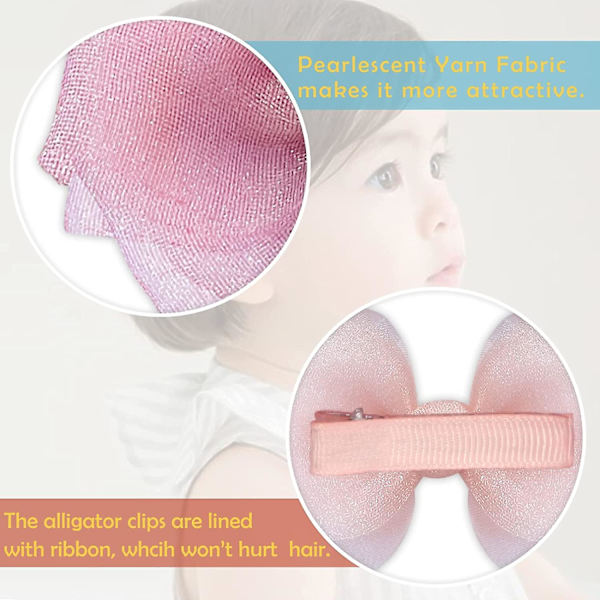 HeyteaHair Hårsnoddar för Småflickor, Baby Hårklämmor 5 Par, Hårsnoddar för Flickor Spädbarn Småbarn Barn, Babyflicka Håraccessoarer, Hårclips Alligator