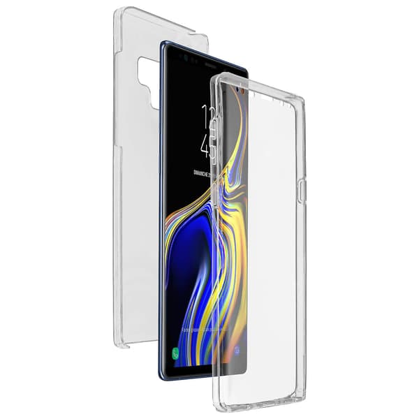360-skal för Galaxy Note 9 Flexibel Framsida & Hård Baksida - Transparent