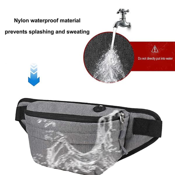 Utomhus vandring och löpning nylon plånbok multifunktionell fritid stänksäker löpning plånbok grey