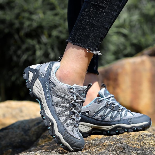 Damvandringsskor Lågskor Sneakers För Utomhusspårning Vandring Promenader 3D6136 Gray EU 39