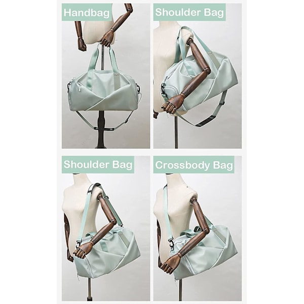 Gymbag for Kvinner Liten Reiseveske med Skoskap Duffle Bag for Sport Helg Yoga Svømming Svart-s Dark Blue L