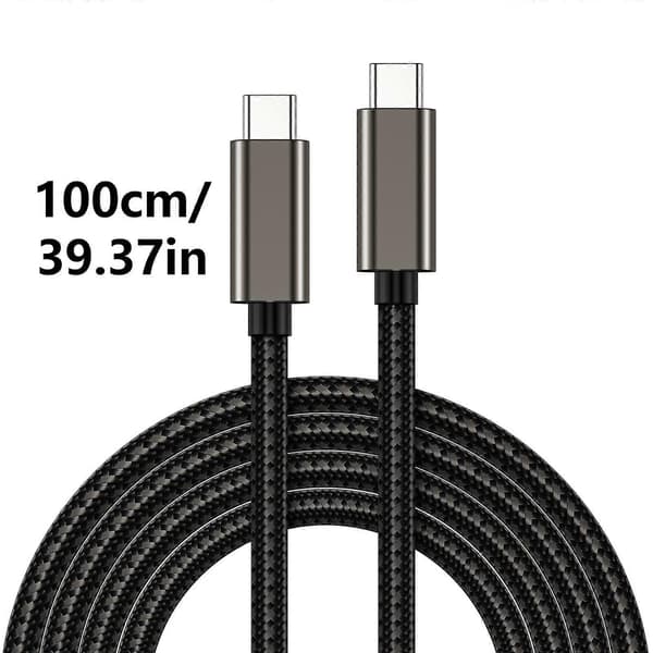 USB C til USB C Kabel 100W Strømforsyning 20Gbps Dataoverførsel 4K Video Output til Skærme og TV 2m