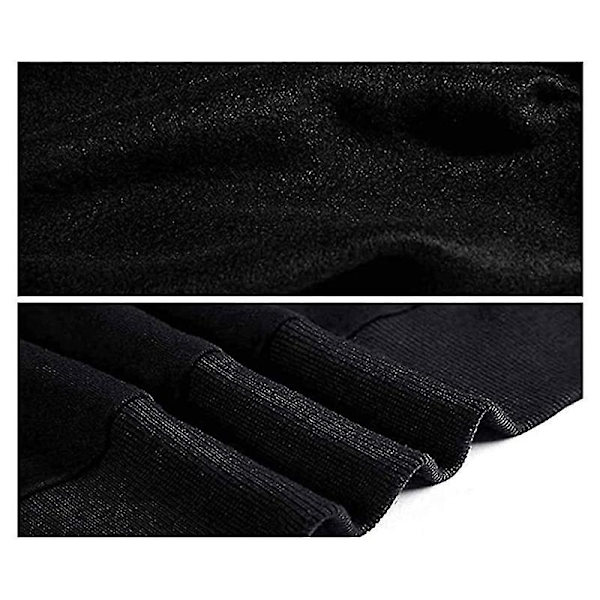 Herrar Hoodies Pullover Sweatshirt Casual Jumpers Långärmad Toppar Solid Color Design XL Black