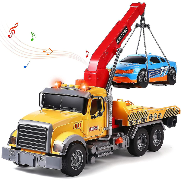 Kid Toy Wrecker Truck Stor Toy Truck 1:16 Transportfordon med ljus och
