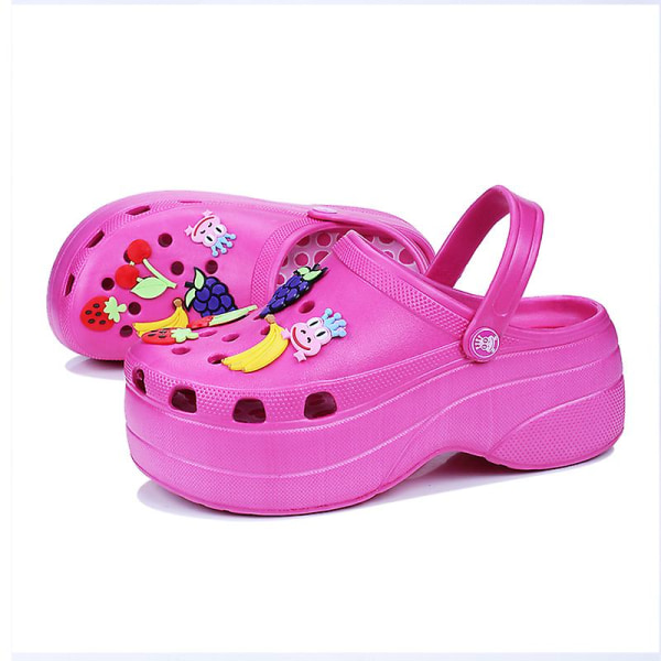 Damtofflor Strandtofflor Mode Sandaler Utomhus Inomhus Halkfria Skor 033 Red EU 40