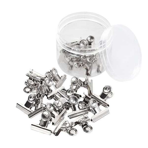 Metallklämmor 3,1 cm Silver Hållbara Gem för Biljettskola Kontor Silver 30pcs