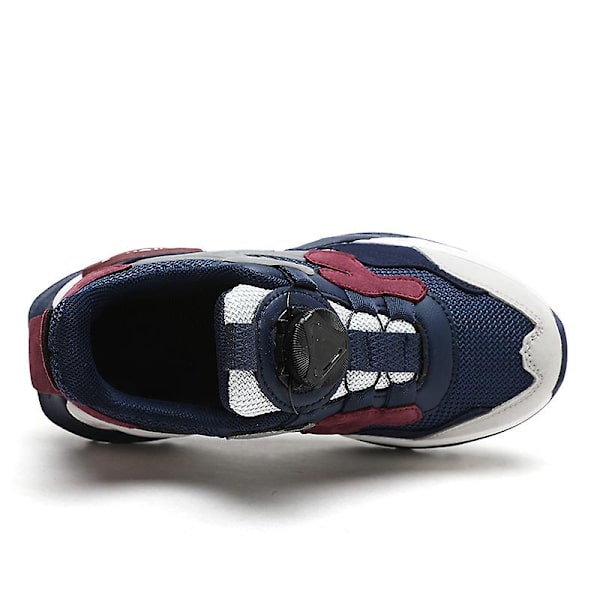 Pojkar Basketbollskor Hög Ovandel Andas Sport Skor Anti Slip Mode Sneakers 8952 DarkBlue EU 32