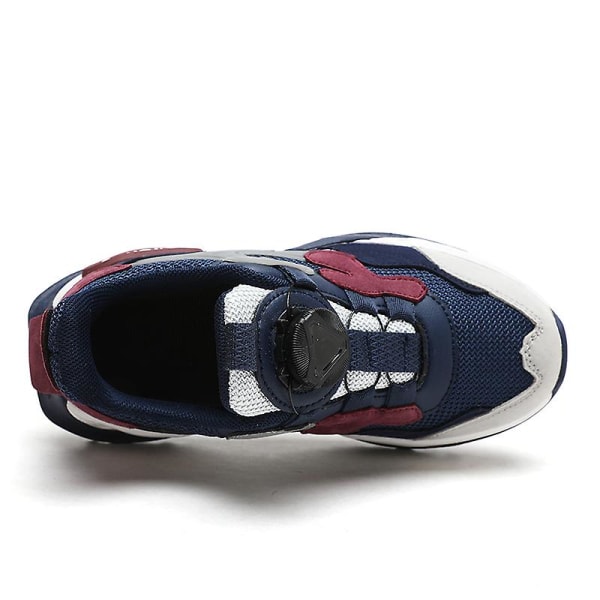 Pojkar Basketbollskor Hög Ovandel Andningsbara Sportskor Anti Slip Fashion Sneakers 8952 DarkBlue EU 28