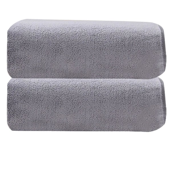 2 stk. Badehåndklær Oversized 70*135cm Badehåndkle Hurtigtørkende Håndkle, Ultra Myke Absorberende Håndklesett Light Gray