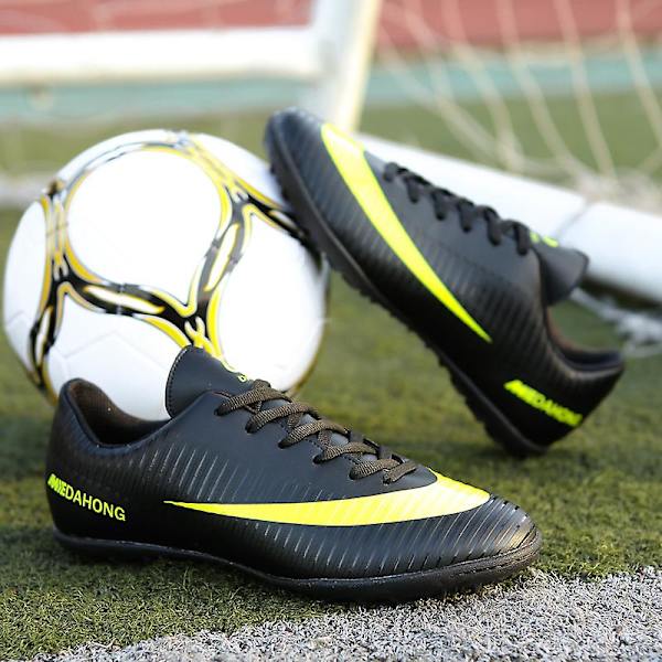 Fotballsko for menn, høye ankler, fotballsko for voksne, gress trening sportssko sneakers 3Ba888 Black 39