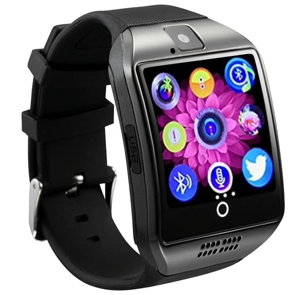 Smartwatch Vandtæt IP67 Bluetooth Kamera Cardio Aktivitetsmåler Sort