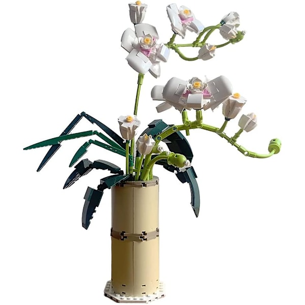 Blombukett Byggsats Orkidé Bonsai Kreativt Byggprojekt För Vuxna, Byggklossats Pedagogiska Stem-leksaker