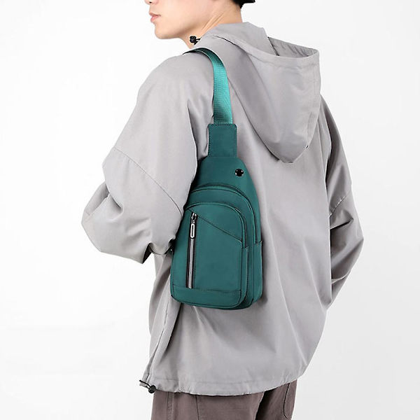 Ny Brysttaske Herre Vandtæt Nylon Skuldertaske Brysttaske green