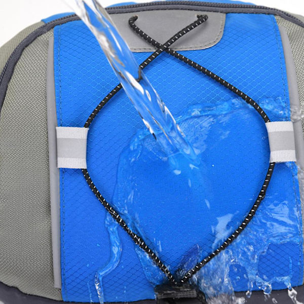 Fanny Pack Med Vattenflaskhållare Utomhus Vandrings Fanny Pack Midjeväska För Kvinnor Män blue