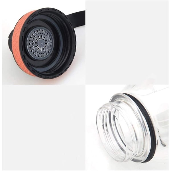 Vandkop Vandflaske, Sports Vandkande, 900ml Fitness Flaske, vandflaske (farve : Orange, Størrelse : 900ml)