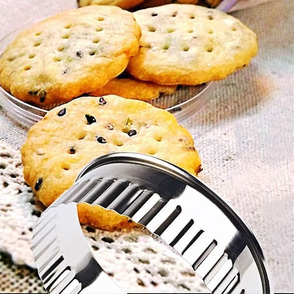12 Deler Rund Kakeform Sett, Solid Rustfritt Stål Sirkel Kakeformer, For Deig Bakverk Kjeks Engelske Muffins