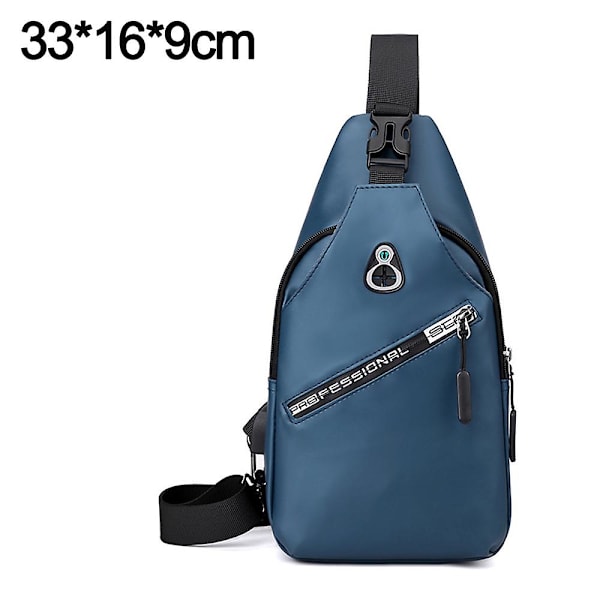 Liten crossbody-sling ryggsäck stöldskyddad ryggsäck för resor bröst axelväska Navy blue