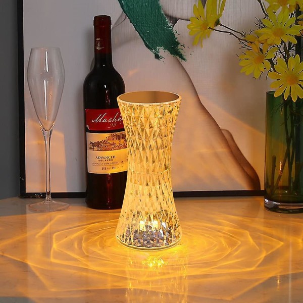 Akryl Nattbordslampe, [16 Farger 4 Moduser] Berørings LED Skrivebordslampe Med Fjernkontroll, RGB Fargeskiftende