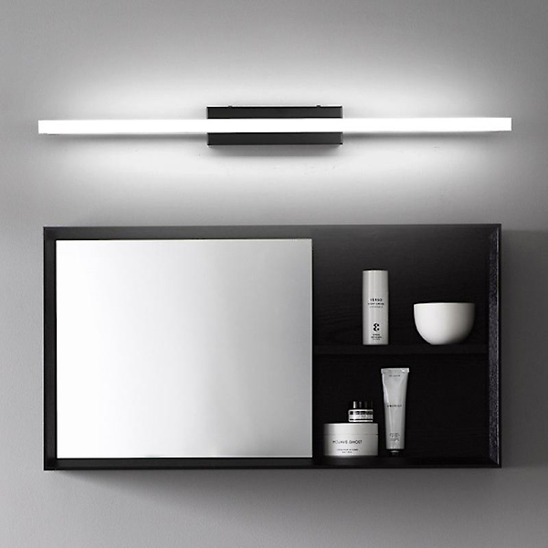 LED-badrumsbelysning 40 cm kall vit 9w 6000k svart inredning 800lm ej dimbar [energiklass F]